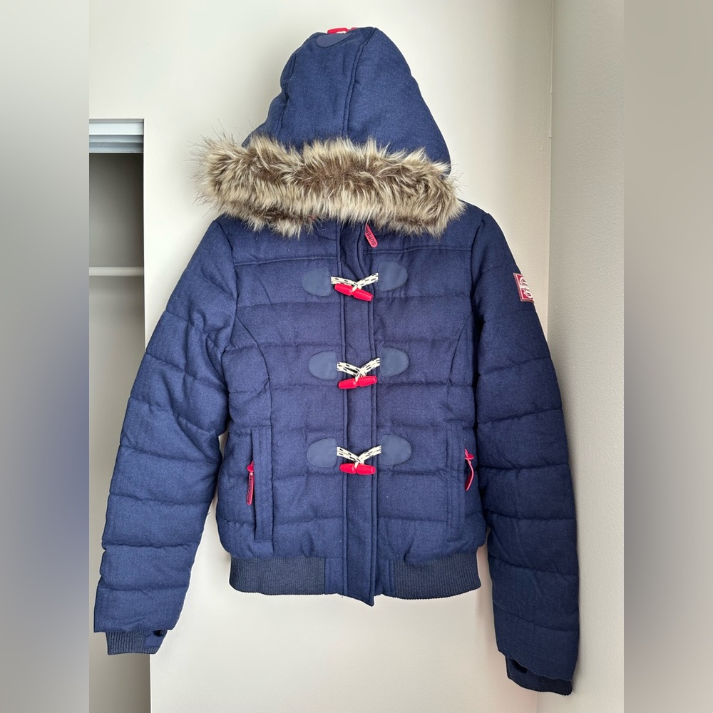 Superdry Marl Toggle Puffle Jacket NWT